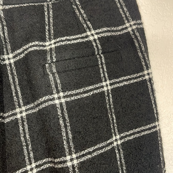 TIBI Salome Edie Plaid Culottes Virgin Wool Black & White Plaid Pants Size 4 - Picture 14 of 16